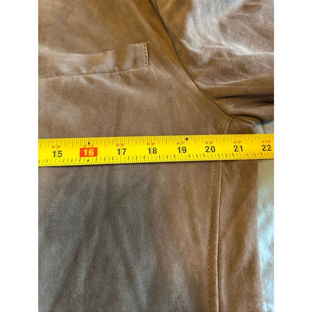 Eleventy Size 54 EU Large Jacket Suede Beige Zipped Buttoned - Picture 4 of 7